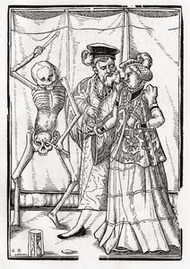 1843年にバーゼルで公開された「Der Todten Tanz」から、Georg Scharffenbergによって刻まれた公爵夫人の死